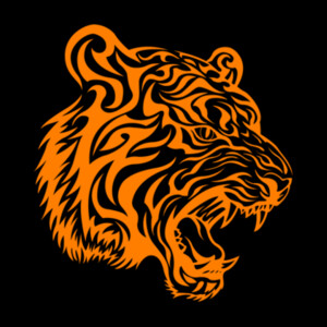 Tiger Face (orange) - Unisex Premium Fleece Crew Sweatshirt Design