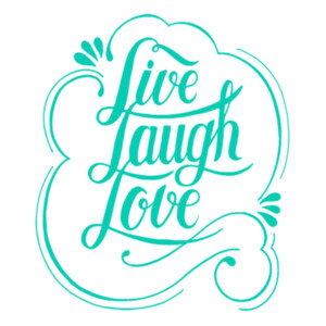 Live Love Laugh (Aqua) - Unisex Premium Cotton Long Sleeve T-Shirt Design